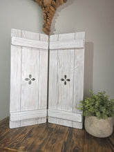 Load image into Gallery viewer, Joined Wide Wooden Shutter Panels - 60cm height Petal
