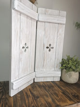 Load image into Gallery viewer, Joined Wide Wooden Shutter Panels - 60cm height Petal
