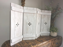 Load image into Gallery viewer, Joined Wide Wooden Shutter Panels - 60cm height Petal
