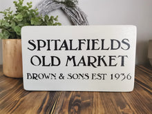 Load image into Gallery viewer, Wooden Sign - Spitalfields
