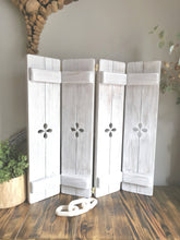 Load image into Gallery viewer, Joined Slim Wooden Shutter Panels - 60cm height Petal
