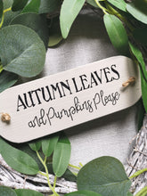 Load image into Gallery viewer, Wooden Autumn Wreath tags
