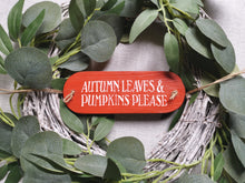 Load image into Gallery viewer, Wooden Autumn Wreath tags

