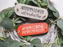 Load image into Gallery viewer, Wooden Autumn Wreath tags
