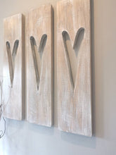 Load image into Gallery viewer, Wall Art Heart, Decorative wall panel, heart wall hanging, wall art, heart decor, home interiors, rustic wooden heart panel
