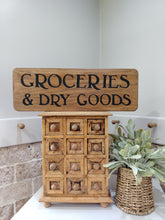 Load image into Gallery viewer, Wooden Groceries sign

