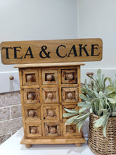 Load image into Gallery viewer, Wooden Tea &amp; Cake Sign
