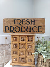 Load image into Gallery viewer, Wooden Fresh produce sign
