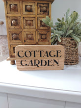 Load image into Gallery viewer, Natural Oak Sign - Cottage Garden
