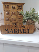 Load image into Gallery viewer, Oak Sign - Farmers Market
