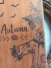 Load image into Gallery viewer, Wooden hand painted scarecrow sign
