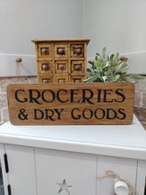 Load image into Gallery viewer, Wooden Groceries sign
