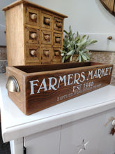 Load image into Gallery viewer, Chunky Wooden crate - Farmers Market
