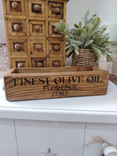 Load image into Gallery viewer, Rustic wooden crate - Finest Olive Oil
