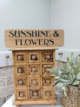 Load image into Gallery viewer, Oak Sign - Sunshine &amp; Flowers
