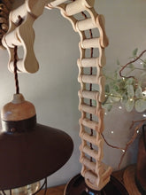 Load image into Gallery viewer, Handmade wooden chain link lamp
