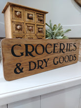 Load image into Gallery viewer, Wooden Groceries sign
