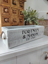 Load image into Gallery viewer, Rustic wooden crate - Fortnum &amp; Mason
