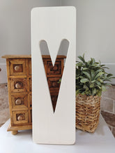Load image into Gallery viewer, Wooden Wall heart panel - Ivory

