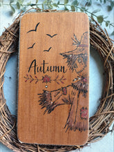Load image into Gallery viewer, Wooden hand painted scarecrow sign
