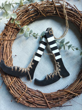 Load image into Gallery viewer, Pair of Stripey witch legs
