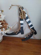 Load image into Gallery viewer, Pair of Slim Stripey witches legs with shoes
