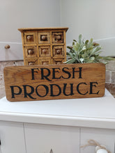 Load image into Gallery viewer, Wooden Fresh produce sign
