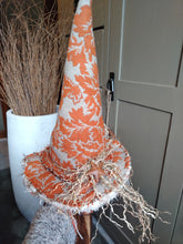 Load image into Gallery viewer, Large Rustic Orange Witches Hat
