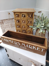 Load image into Gallery viewer, Chunky Wooden crate - Farmers Market
