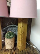 Load image into Gallery viewer, Pair of Chunky Wooden Lamps
