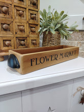 Load image into Gallery viewer, Low wooden crate - Flower Market
