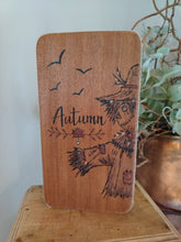 Load image into Gallery viewer, Wooden hand painted scarecrow sign
