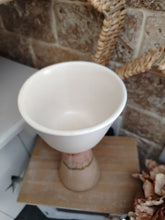 Load image into Gallery viewer, Stoneware small bowl on pedestal
