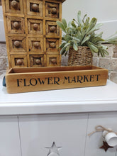 Load image into Gallery viewer, Low wooden crate - Flower Market
