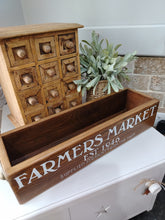 Load image into Gallery viewer, Chunky Wooden crate - Farmers Market
