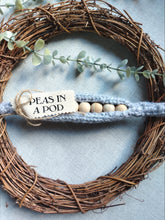 Load image into Gallery viewer, Knitted &amp; wooden peas in a pod
