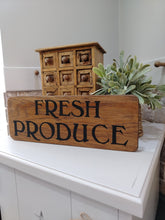 Load image into Gallery viewer, Wooden Fresh produce sign
