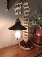 Load image into Gallery viewer, Handmade wooden chain link lamp
