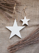 Load image into Gallery viewer, Nursery set, wooden hare, wooden signs &amp; stars
