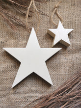 Load image into Gallery viewer, Set of Two wooden stars
