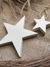 Load image into Gallery viewer, Set of Two wooden stars
