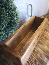 Load image into Gallery viewer, Wooden Storage Crate, country decor plant display , Dark Oak Stars
