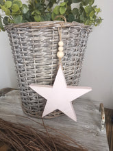 Load image into Gallery viewer, Wooden Hanging Star - Pink
