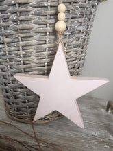 Load image into Gallery viewer, Wooden Hanging Star - Pink
