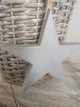 Load image into Gallery viewer, Wooden Hanging Star - Soft grey
