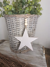 Load image into Gallery viewer, Wooden Hanging Star - Smoked Pearl/White
