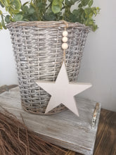 Load image into Gallery viewer, Wooden Hanging Star - Potters Clay
