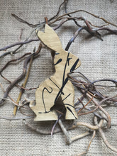 Load image into Gallery viewer, Doodle Splat wooden Hares
