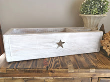 Load image into Gallery viewer, Wooden Storage Crate with cutlery holder
