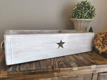Load image into Gallery viewer, Wooden Storage Crate with cutlery holder
